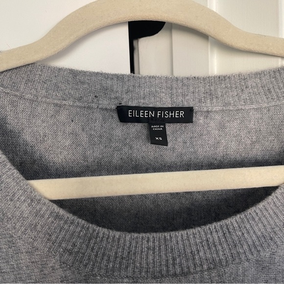 Eileen Fisher Cashmere Gray Pullover Sweater Dolman Sleeves - Picture 2 of 4
